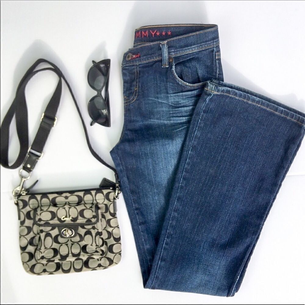 Tommy Hilfiger dark wash boot cut denim